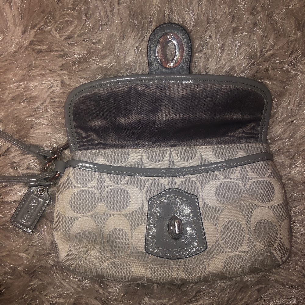 Coach Silver Wristlet